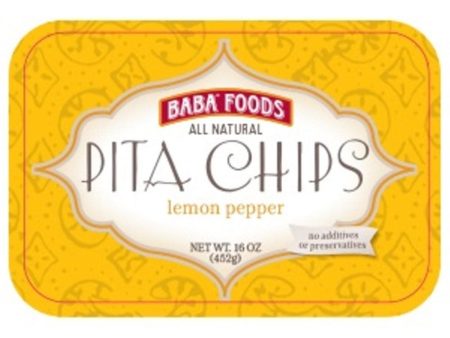 Baba Foods - All Natural Pita Chips Lemon Pepper, 16 oz Online