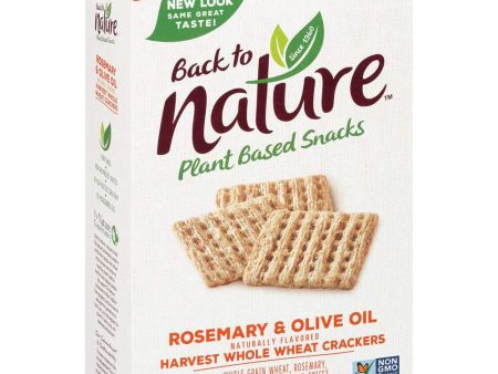 Back To Nature - Whole Wheat Crackers Rosemary & Olive Oil, 8.5 oz Supply