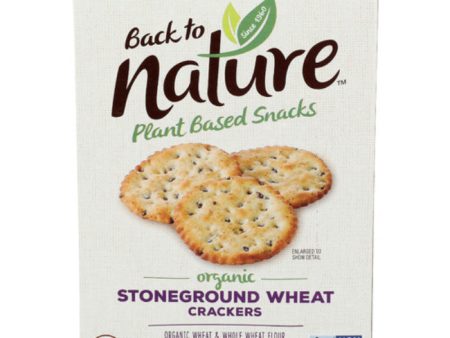 Back To Nature - Stone Ground White Crackers, 6 oz Online