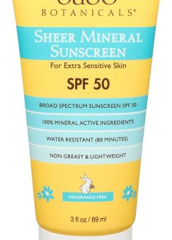 Babobotani - Sunscreen SPF 50 Sheer Mineral, 3 oz Online now