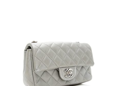 Chanel Metallic Lambskin Rectangular Mini Flap Bag (SHF-20482) Cheap