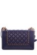 Chanel Infinity Boy Flap Quilted Calfskin Navy Small Handbag Supply