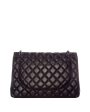 Chanel Midnight  Double Flap Caviar Maxi SHW Handbag Fashion