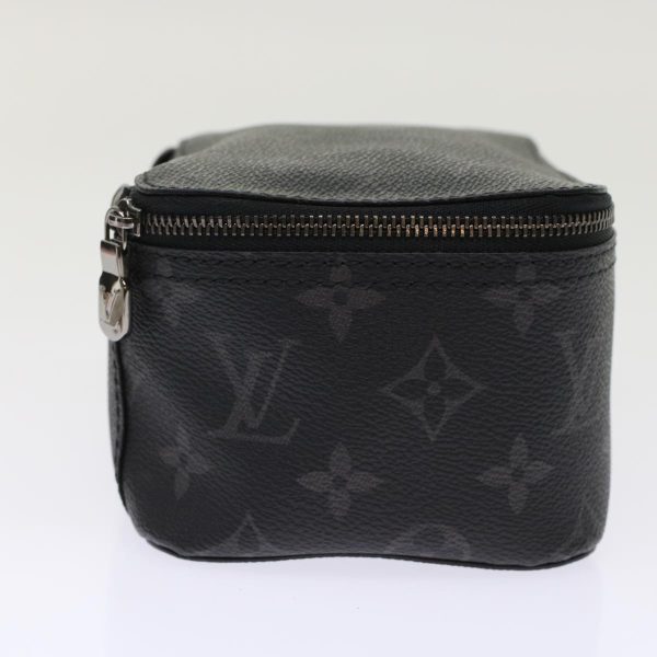 LOUIS VUITTON Monogram Eclipse Cube de Langemont PM Pouch M44697 LV Auth 49197 Cheap