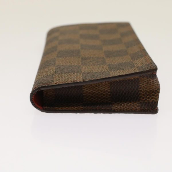 LOUIS VUITTON Damier Ebene Etui Lunettes Simple Glasses Case N62964 Auth 48676 Hot on Sale