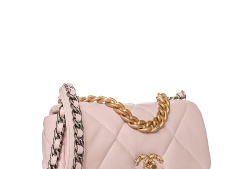 Chanel Light Pink Small Chanel 19 two toned hardware (2022) Handbag For Cheap