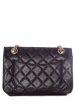 Chanel Black Quilted Soft Lamb Skin 2.55 Mini AGHW Handbag on Sale