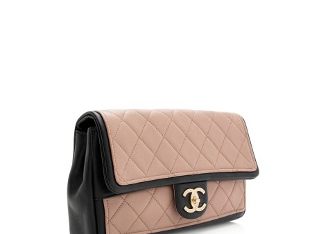 Chanel Lambskin Graphic Medium Flap Bag (SHF-20883) Sale