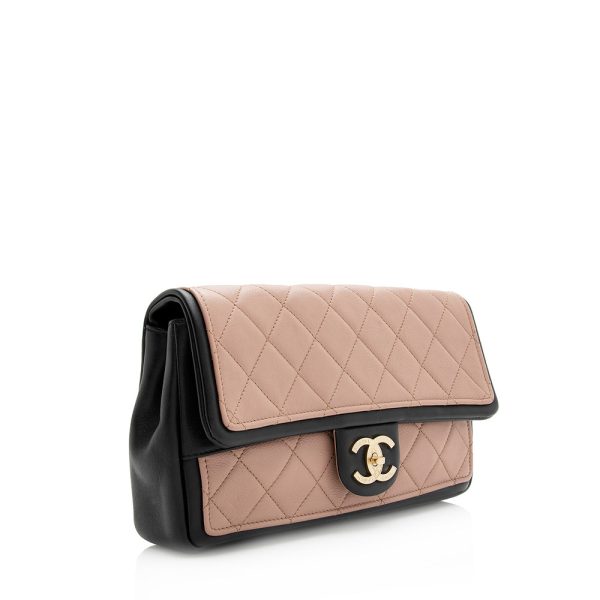 Chanel Lambskin Graphic Medium Flap Bag (SHF-20883) Sale