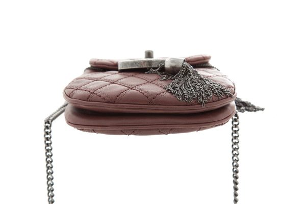 Chanel 2013 Paris-Edinburgh  Coco Sporran  Burgundy Quilted Lambskin  Mini Hot on Sale