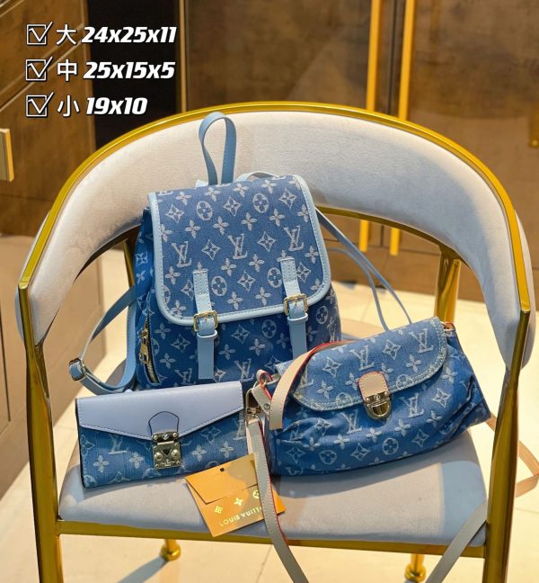 Louis Vuitton backpack Handbag  set of 3 on Sale