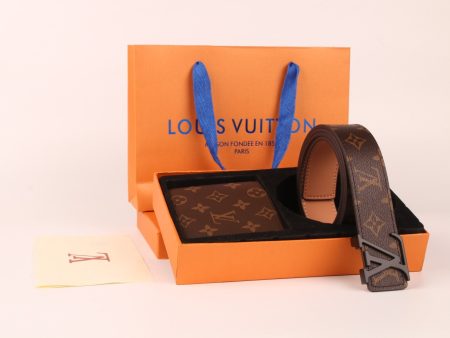 Louis Vuitton Belt and wallet Set Cheap