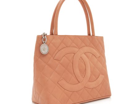 Chanel Caviar Leather Medallion Tote (SHF-20996) Supply