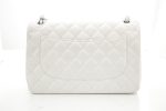 Chanel Jumbo Classic Double Flap Creme Quilted Calfskin Shoulder Bag Hot on Sale