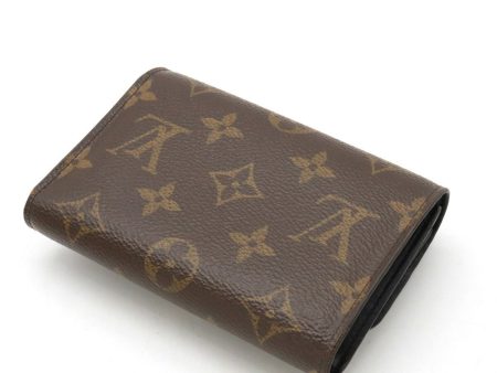 LOUIS VUITTON Monogram Portefeuille Flower Trifold Wallet Noir Black M62578 Fashion