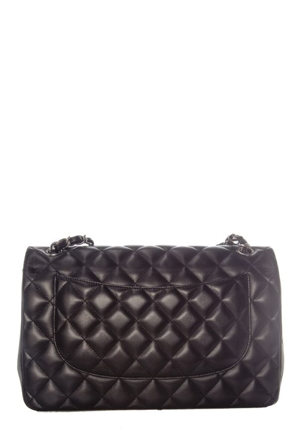 Chanel Black Jumbo Lambskin Double SHW  Handbag on Sale