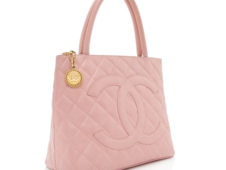 Chanel Caviar Leather Medallion Tote (SHF-20972) Discount