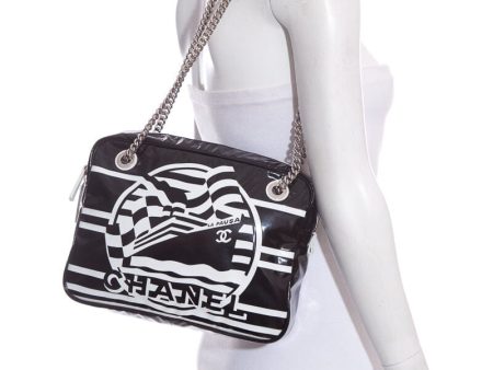 Chanel 2019 Black & White  La Pausa  Coated Canvas Cross-Body Supply