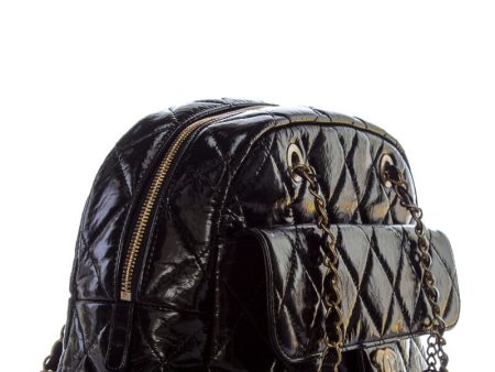 Chanel Black CC diamond Quilted Bowling GHW  Handbag ( 2023 Cruise) Supply