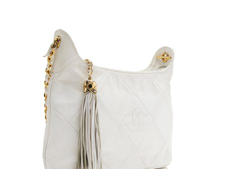 Chanel Vintage Lambskin Tassel Shoulder Bag (SHF-20875) Online now