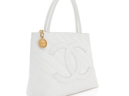 Chanel Caviar Leather Medallion Tote (SHF-20973) Online