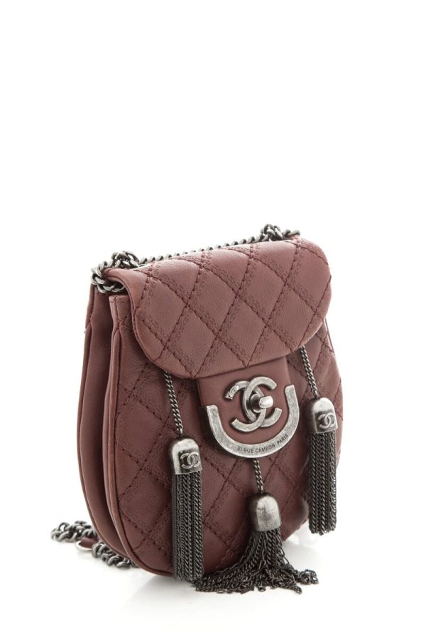 Chanel 2013 Paris-Edinburgh  Coco Sporran  Burgundy Quilted Lambskin  Mini Hot on Sale