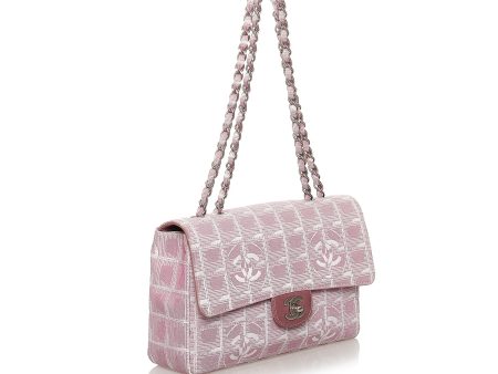 Chanel New Travel Line Classic Flap Nylon Shoulder Bag (SHG-32717) For Sale