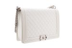 Chanel 2012 Limited Edition Iridescent White XL Boybag Online now