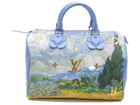 LOUIS VUITTON van gogh speedy 30 Blue PVC coated canvas Masters collection M43314 For Cheap