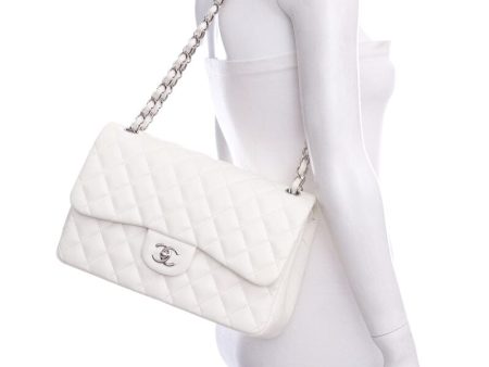 Chanel Jumbo Classic Double Flap Creme Quilted Calfskin Shoulder Bag Hot on Sale