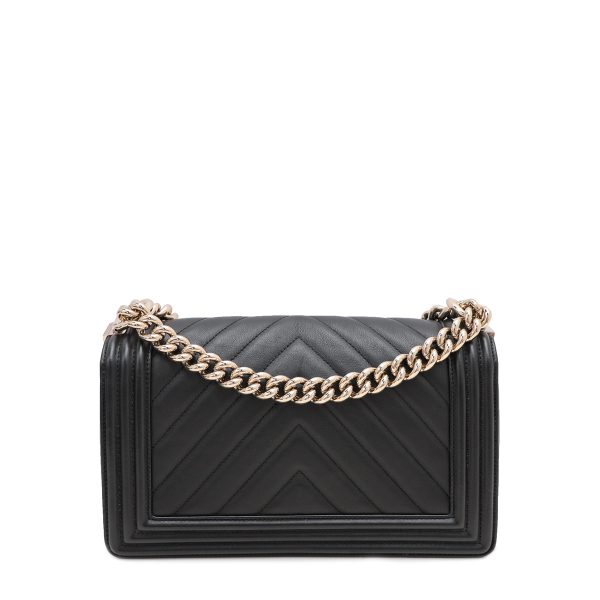 Chanel Black Chevron Le Boy Flap Bag on Sale