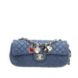 Chanel Blue East West Valentine Charms Flap Bag Fashion