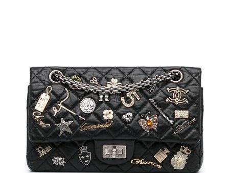 Chanel 2.55 Reissue Lucky Charms Flap Bag Black Lambskin Ruthenium on Sale