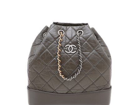 Chanel Dark Olive CC Gabrielle Small Backpack Bag on Sale