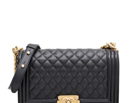 Chanel Black Le Boy Medium Flap Bag Hot on Sale