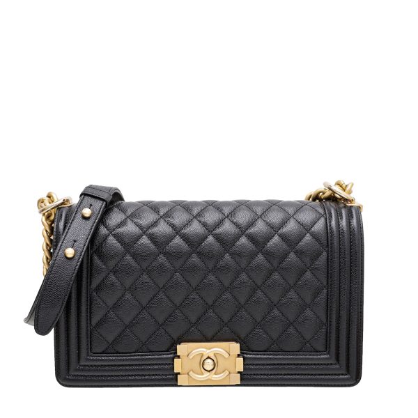 Chanel Black Le Boy Medium Flap Bag Hot on Sale