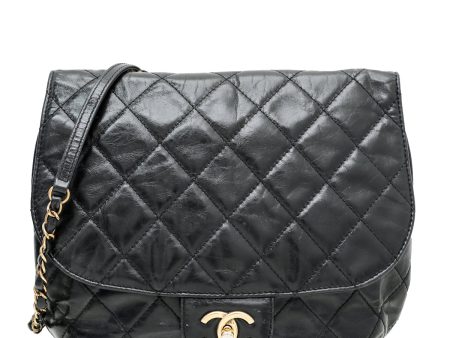 Chanel Black Flap Hobo Bag For Discount