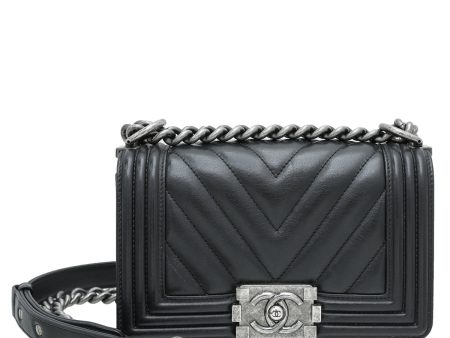 Chanel Black Le Boy Chevron Small Bag For Cheap