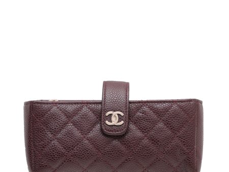 Chanel Burgundy Mini Mobile Pouch Supply