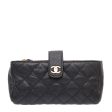 Chanel Black CC O Mini Mobile Pouch Online now