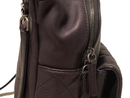 Chanel Black Leather Drawstring Backpack For Cheap