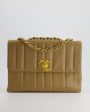 VINTAGE* Chanel Caramel Jumbo Mademoiselle Caviar Flap Bag with Vertical Stitch Detail & 24K Gold Hardware Fashion