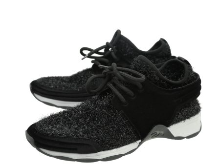 Chanel Black Knit Sock Sparkle Weekend Trainer Sneaker 38 Online now