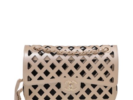 Chanel Bicolor Perforated Flap Tweed Pouch Online