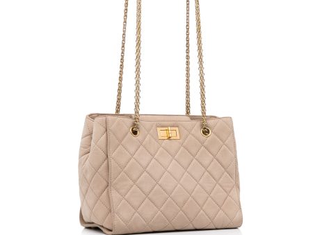 Beige Chanel Reissue Caviar Chain Tote Bag Supply