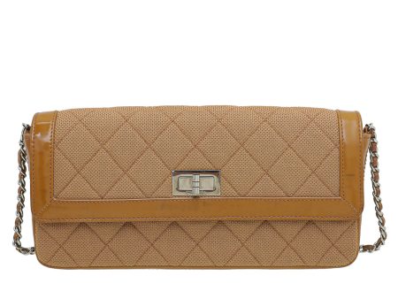 Chanel Brown Reissue East West Jersey Flap Bag For Cheap