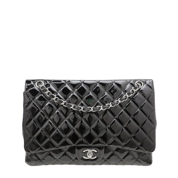 Chanel Black CC Classic Single Flap Maxi Bag Discount