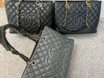 Chanel Grey Caviar Grand Shopper Tote (GST) Silver Hardware Cheap