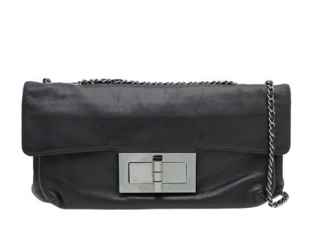 Chanel Black Mademoiselle Turn Lock Flap Bag For Sale