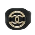 Chanel Black CC Round Logo Bracelet Small For Sale